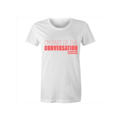 Liptember Womens Supporter White Tee