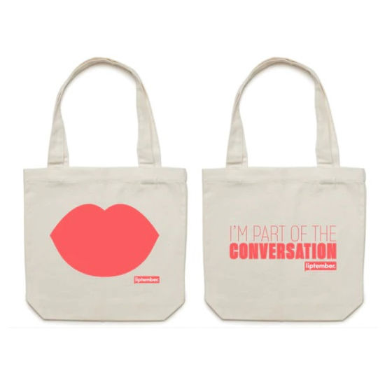 Liptember Canvas Tote Bag
